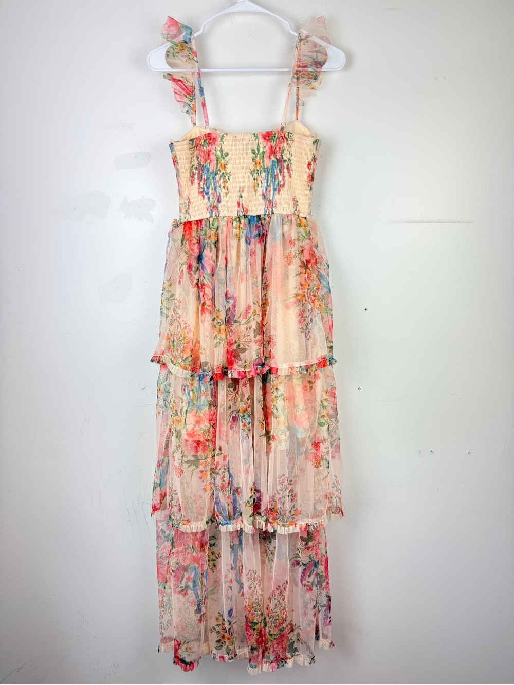 VICI Floral Corset Ruffle Strap Tiered Mesh Garden Party Romantic Cottagecore - Picture 8 of 13
